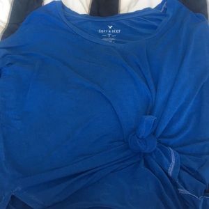 Tie knot in front worn twice